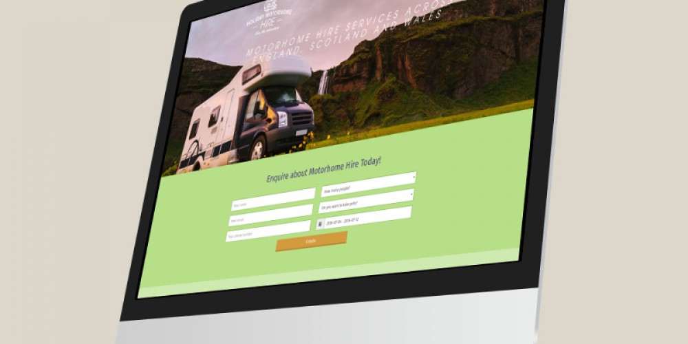 Holiday Motorhome Hire desktop computer layout photo