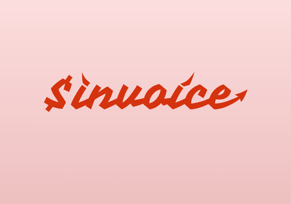 Sinvoice logo on pink gradient background